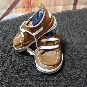Carter’s Brown Baby Boy Boat Shoes 3-6 mos~Never worn~Super cute!